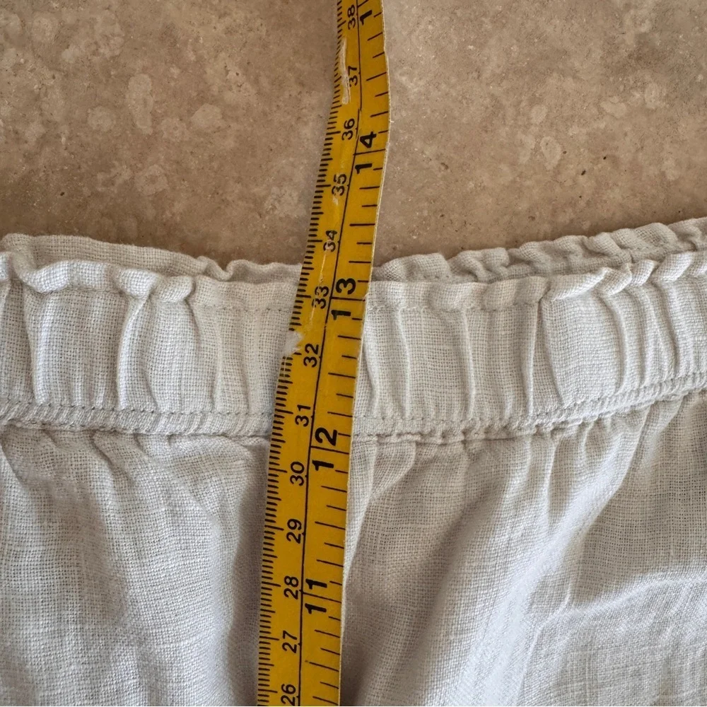 J Crew Ivory 3 Inch Stratus Short in Linen Womens Size L